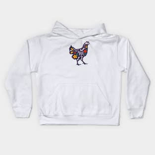 Colorful Day of the Dead Chicken | Dia de los Muertos Animals Kids Hoodie